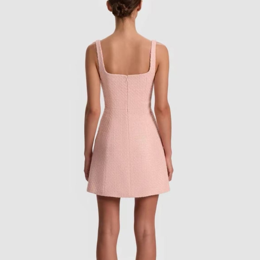 Alice+ Olivia Eve Tweed Mini Dress English Rose